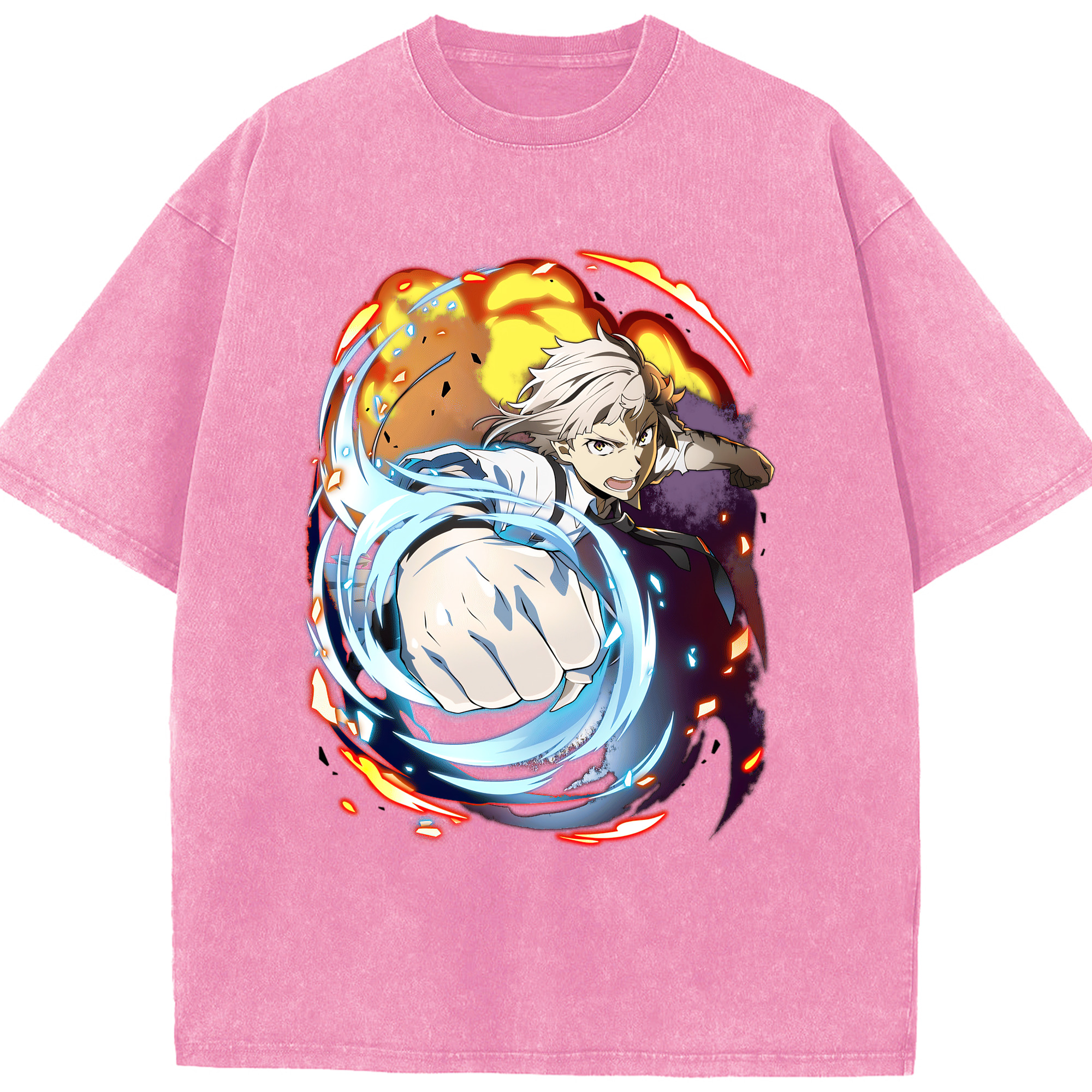 （画像用） 文豪ストレイドッグス Bungo Stray Dogs 綿100% ヴィンテージ風 半袖Tシャツ（フロントプリント）